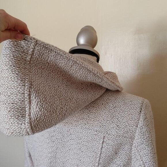 Liz Claiborne Outfitters Light Cream White Size Large L Heavy Button Coat Winter - Picture 5 of 16